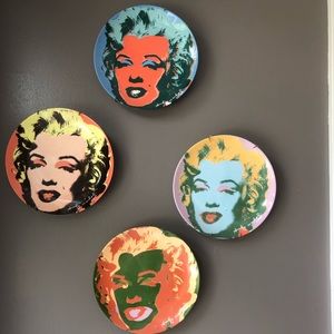 Set of Four Marilyn Monroe plates